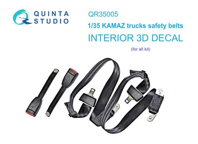 QR35005 - Kamaz trucks safety belts 3D-Printed &amp; coloured on decal paper (all kits) - 1:35