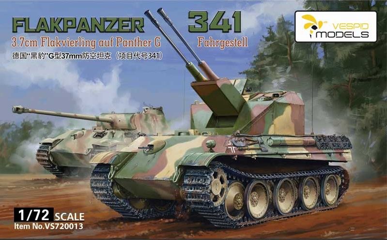 VS720013 - Flakpanzer 341 3.7cm Flakvierling auf Panther G Fahrgestell - 1:72