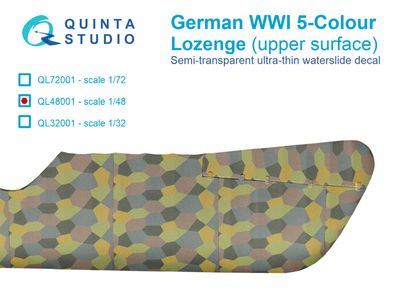 QL48001 - German WWI 5-Colour Lozenge (upper surface) - 1:48
