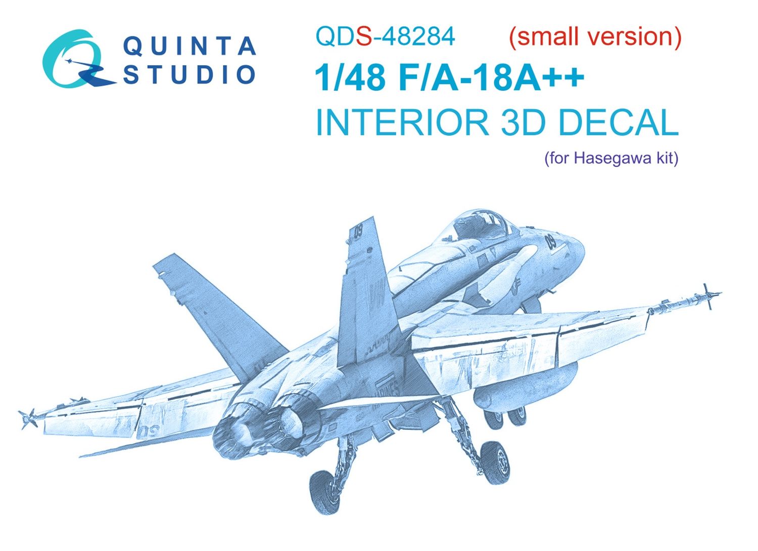 QDS-48284 - F/A-18A++ 3D-Printed & coloured Interior on decal paper ...