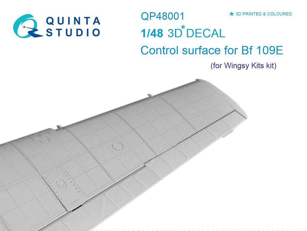 QP48001 - Control surface Bf 109E (for Wingsy Kits kit) - 1:48