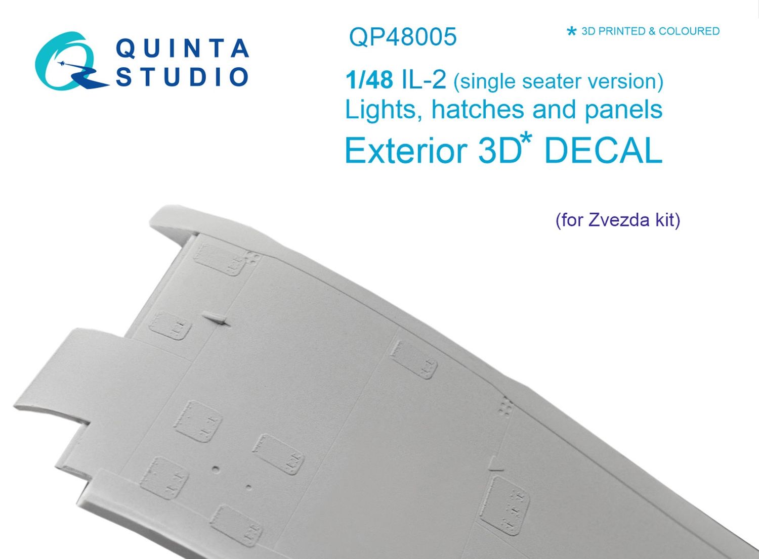 QP48005 - IL-2 (single seater) lights, hatches and panels (Zvezda) - 1:48