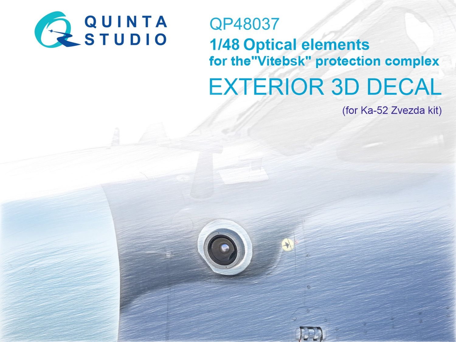QP48037 - Ka-52 Optical elements for the "Vitebsk" protection complex (Zvezda) - 1:48