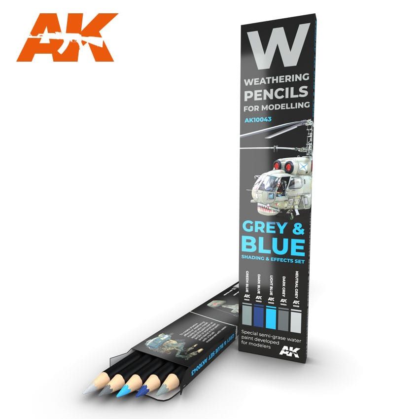 AK10043 - Watercolor Pencil Set - Grey and Blue