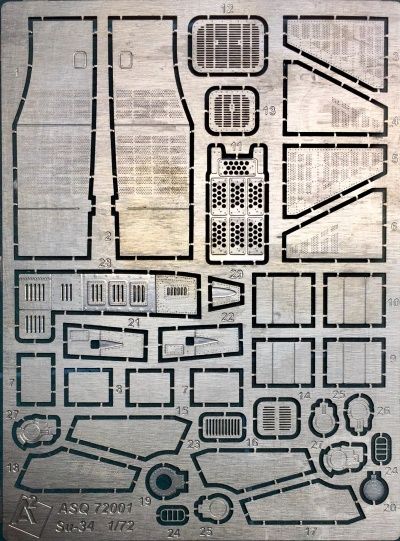 ASQ72001 - Sukhoi Su-34 Exterior Photo etched set  - 1:72