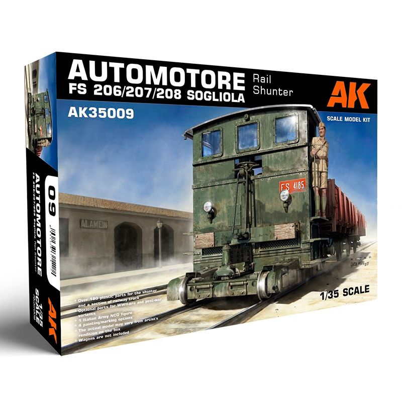 AK35009 - Automotore FS 206/207/208 Sogliola Rail Shunter  - 1:35