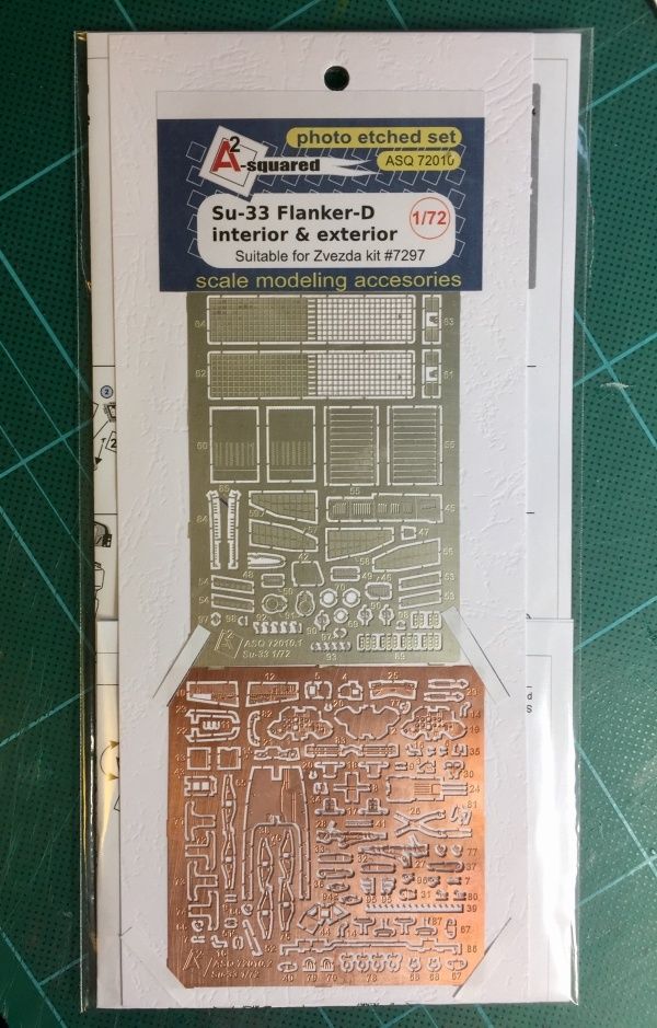 ASQ72010 - Su-33 Flanker-D Interior &amp; Exterior Photo etched set - 1:72