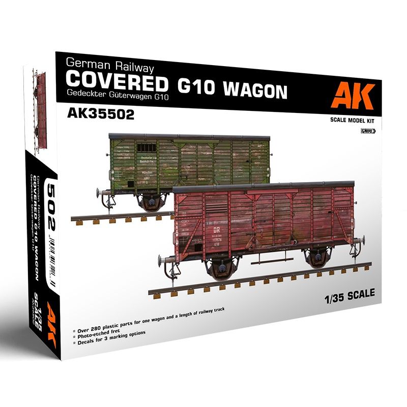 AK35502 - German Railway Covered G10 Wagon - 1:35