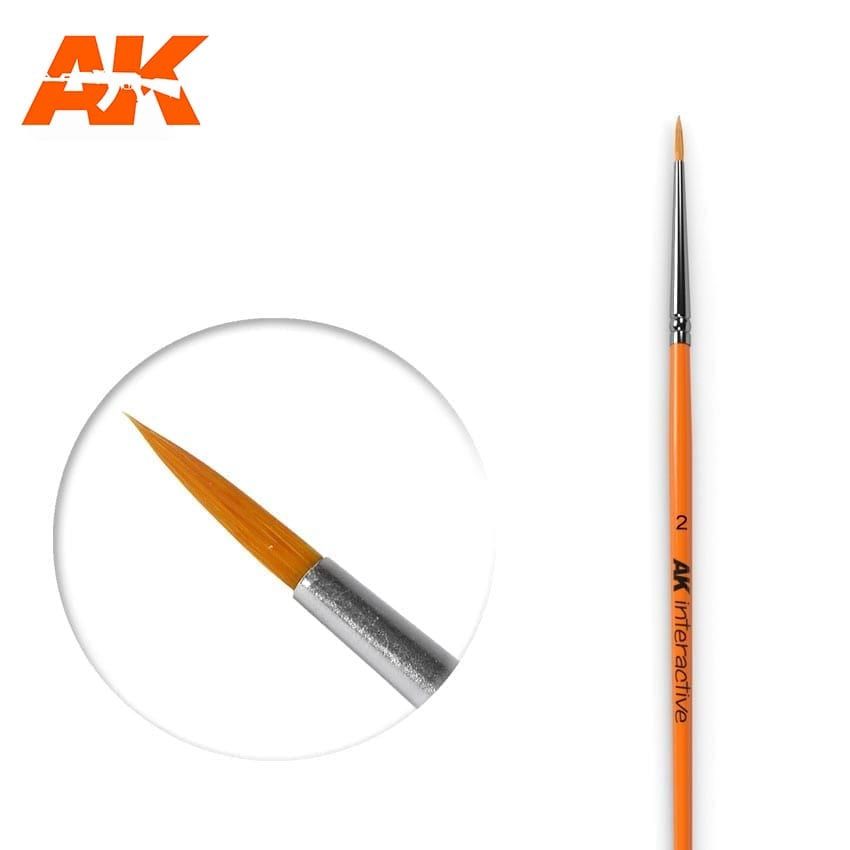 AK604 - 2 Round Brush Synthetic