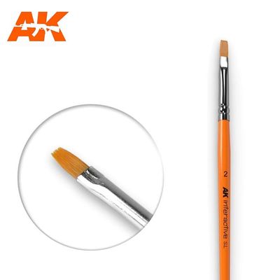 AK609 - 2 Flat Brush Synthetic