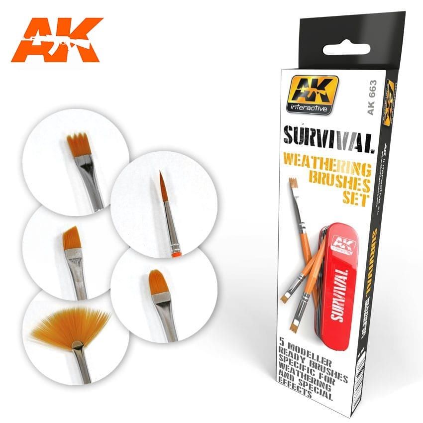 AK663 - Survival Weathering Brushes Set