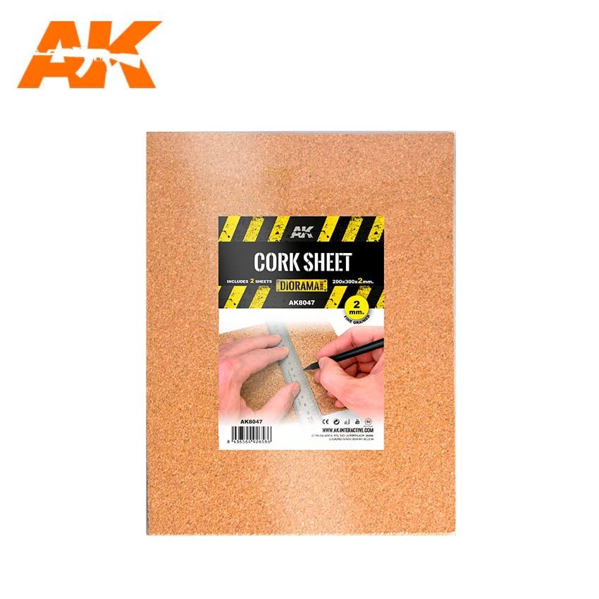 AK8047 - Cork Sheet - Fine Grained - 200 x 300 x 2 mm