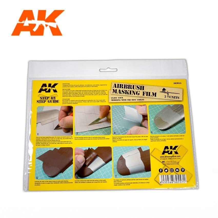 AK9045 - AK Airbrushing Masking Film (2 pcs)