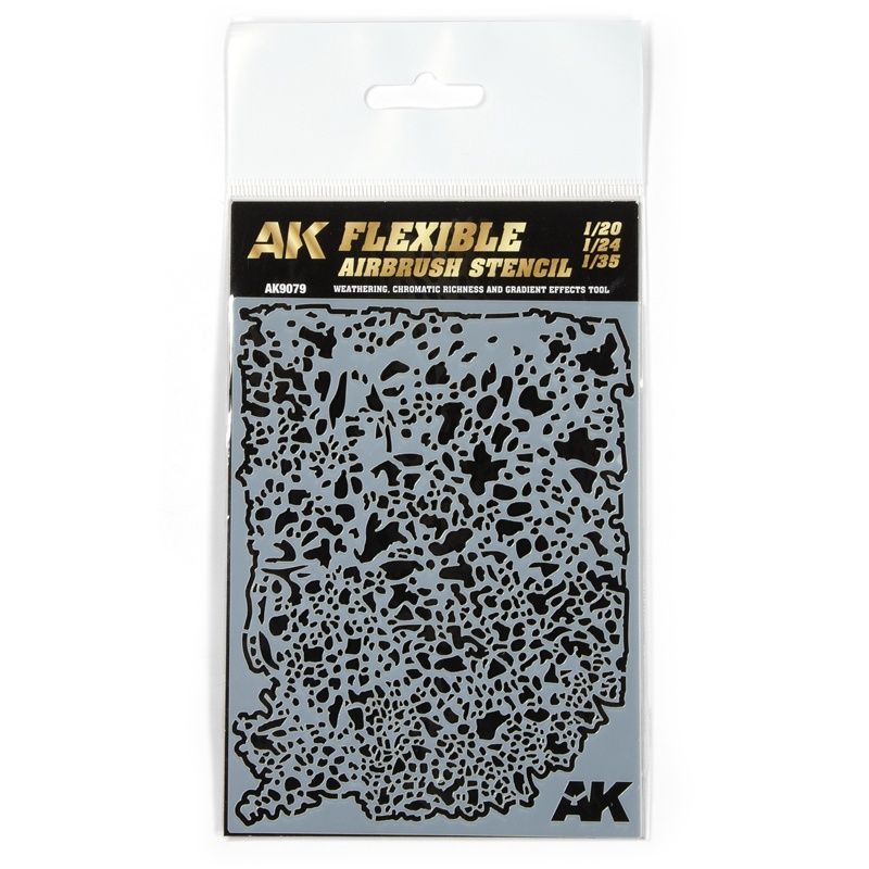AK9079 - Flexible Airbrush Stencil -  1:20/1:24/1:35