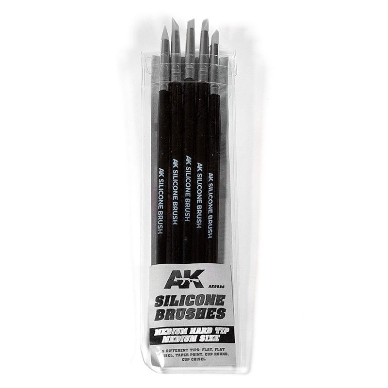 AK9086 - Silicone Brushes Medium Tip Medium (5 Silicone Pencils)