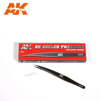 AK9161 - HG Angled Tweezers 01 - Thin Tipped