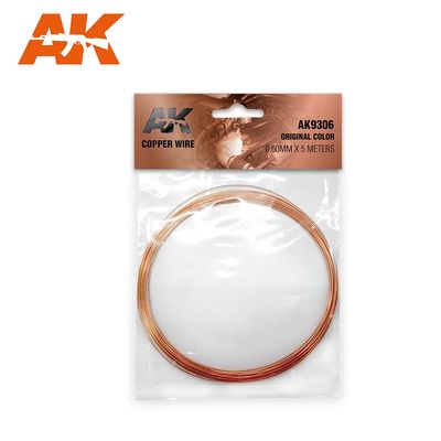 AK9306 - Copper Wire - 0.60mm x 5 meters - Original Color