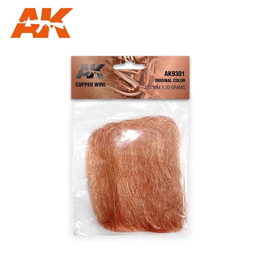 AK9301 - Copper Wire - 0.07mm x 20 grams - Original Color