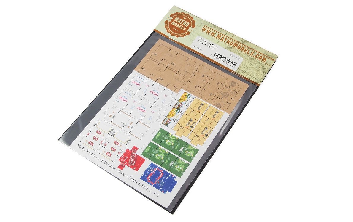 35076 - Cardboard Boxes - SMALL SET 1 - 1:35