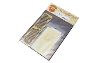 35086 - Metal Fence A - big set with gate - 1:35