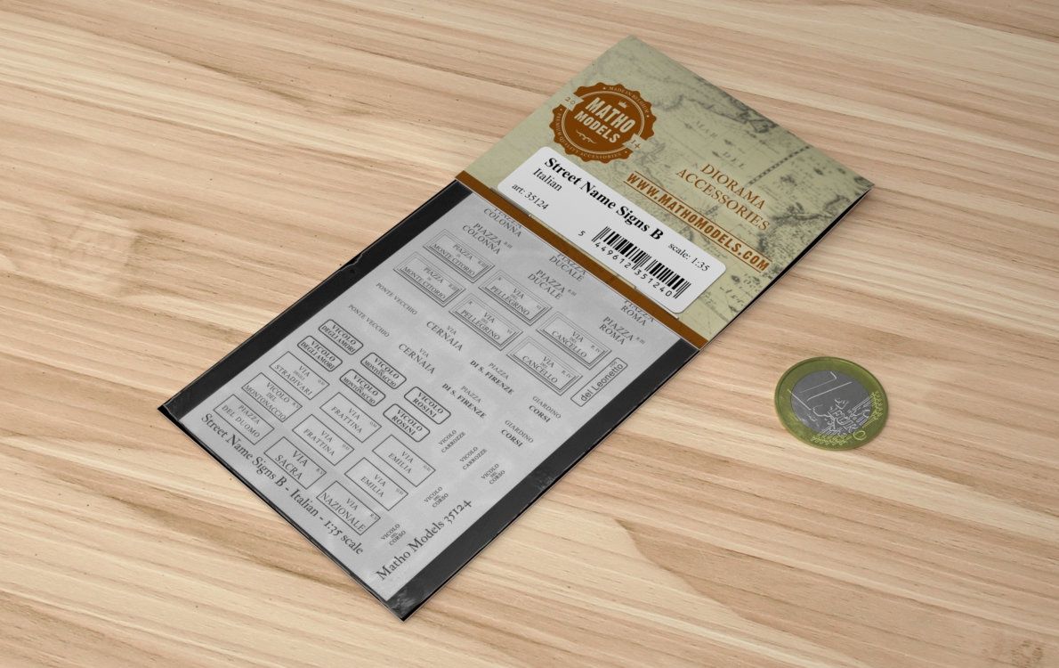 35124 - Street Name Signs B - Italian - 1:35
