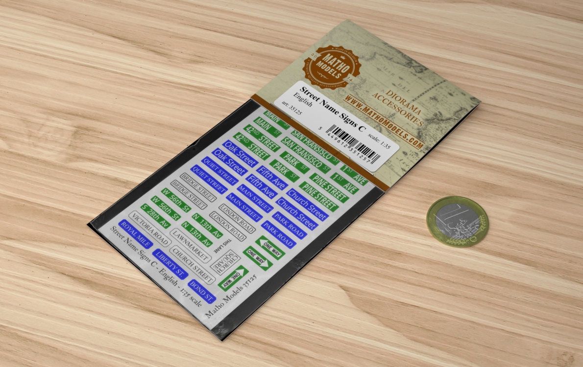 35125 - Street Name Signs C - English - 1:35