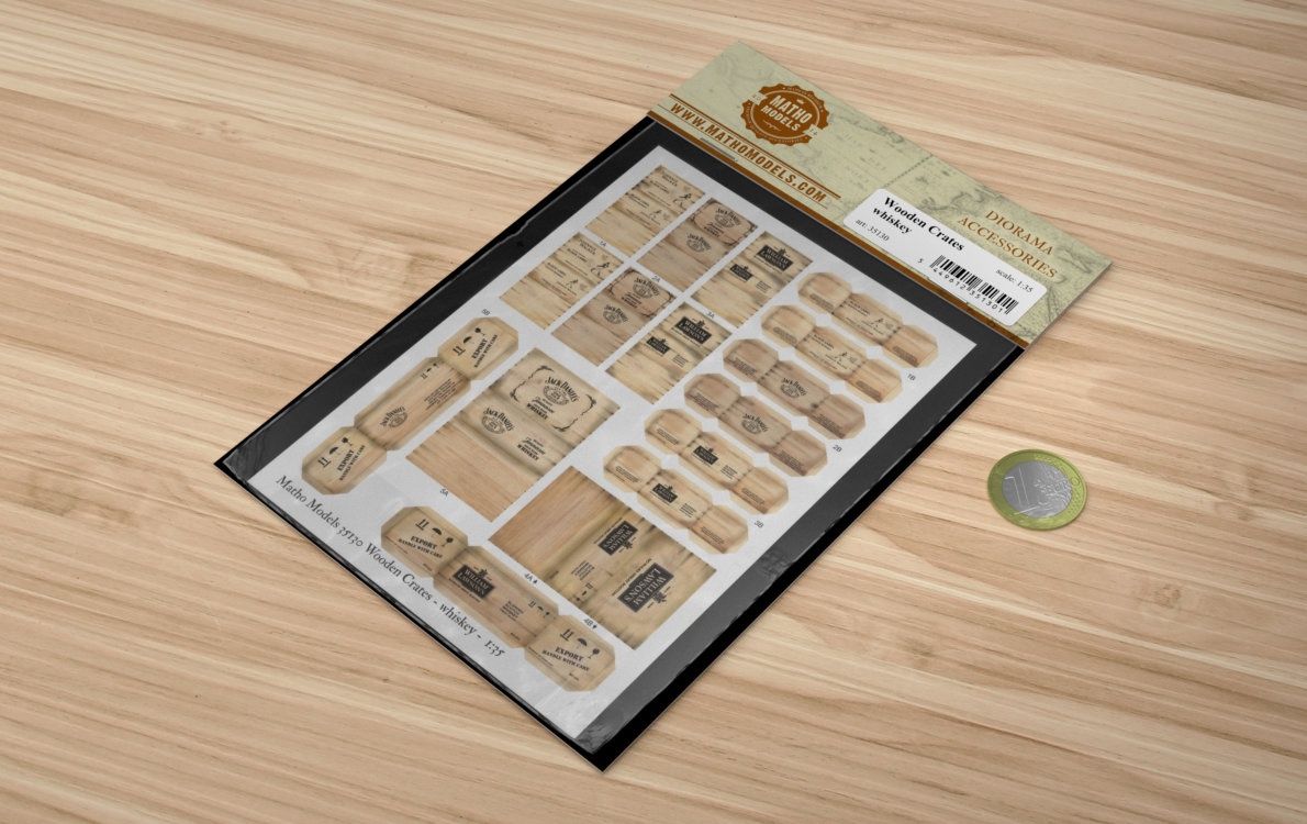 35130 - Wooden Crates: whiskey - 1:35