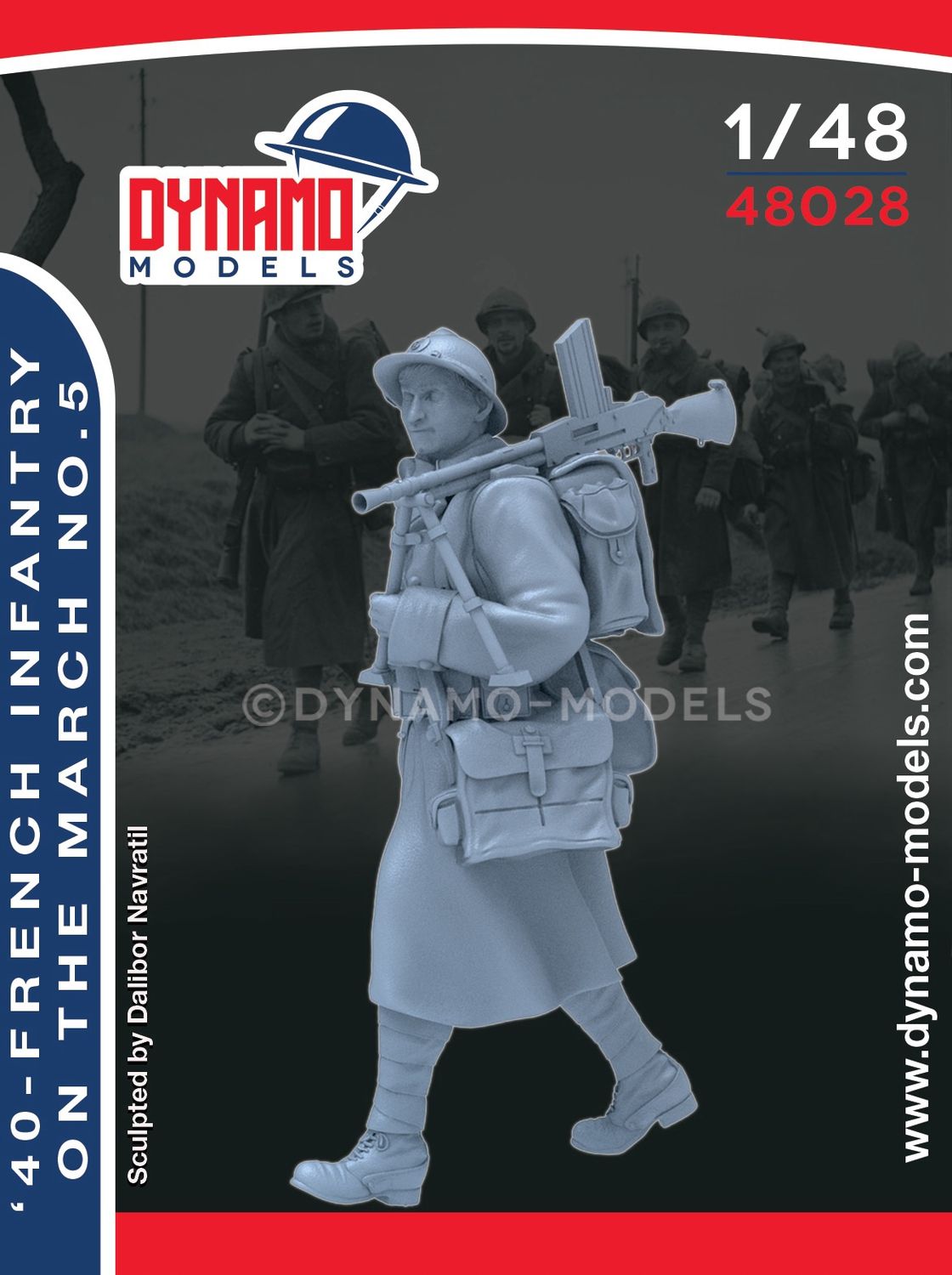 48028 - '40 - French Infantry On The March No.5 - 1:48