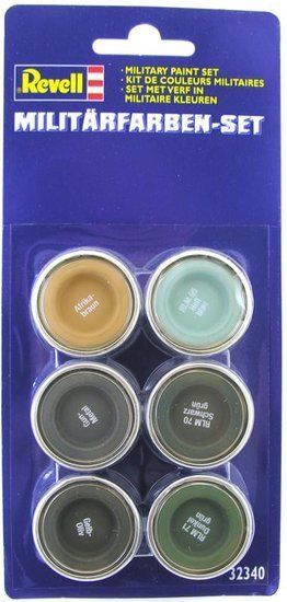 32340 - Set met verf in Militaire Kleuren - 6x14ml