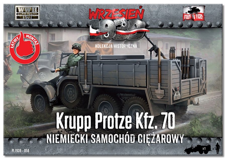 PL1939-058 - Krupp Protze Kfz.70 - German Truck - 1:72