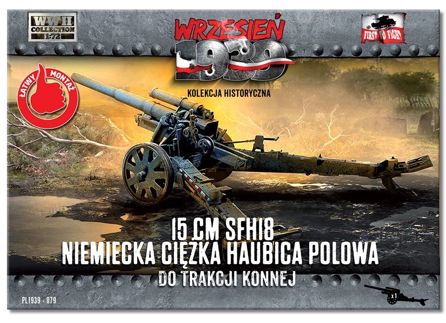 PL1939-079 - 15cm sFH 18 -  German Heavy Field Gun for Horse Traction - 1:72