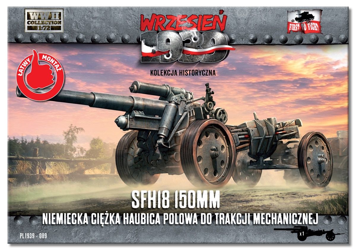 PL1939-089 - 150mm sFH 18 - German Heavy howitzer for mechanical Traction - 1:72