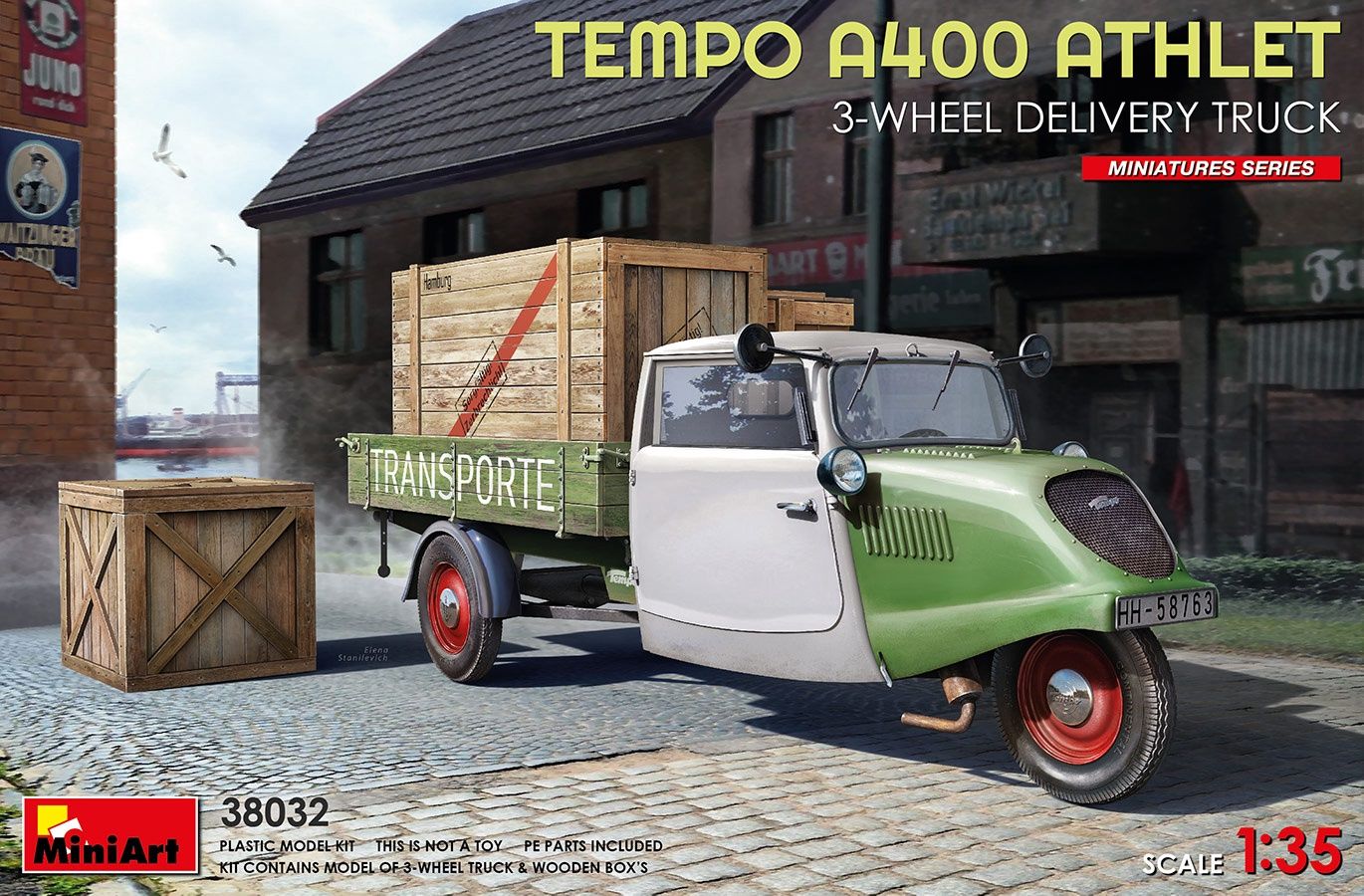 38032 - Tempo A400 Athlet 3-Wheel Delivery Truck - 1:35