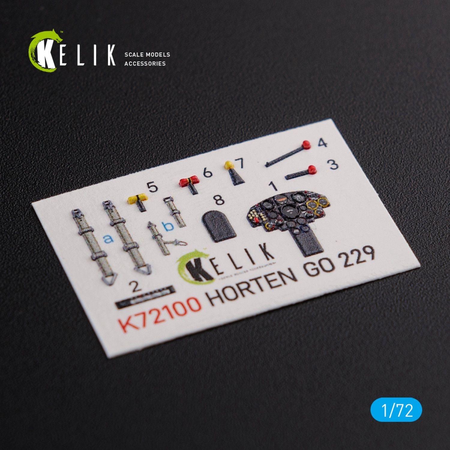 K72100 - Horten Go 229 interior 3D decals for Revell kit  - 1:72