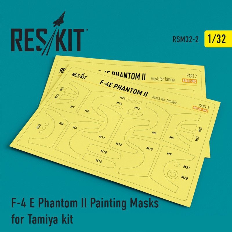 RSM32-0002 - F-4 E Phantom II Pre-cut painting masks for Tamiya  kit  - 1:32