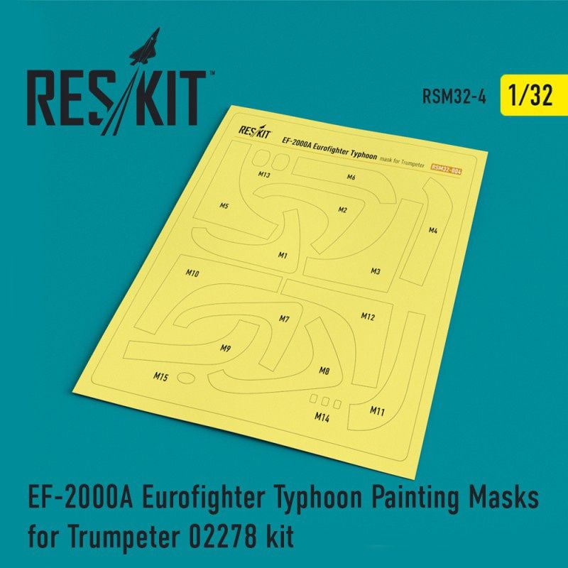 RSM32-0004 - EF-2000A Eurofighter Typhoon Pre-cut painting masks for Trumpeter 02278 kit  - 1:32