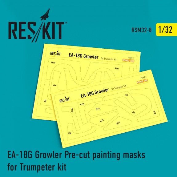 RSM32-0008 - EA-18G Growler Pre-cut painting masks for Trumpeter kit - 1:32