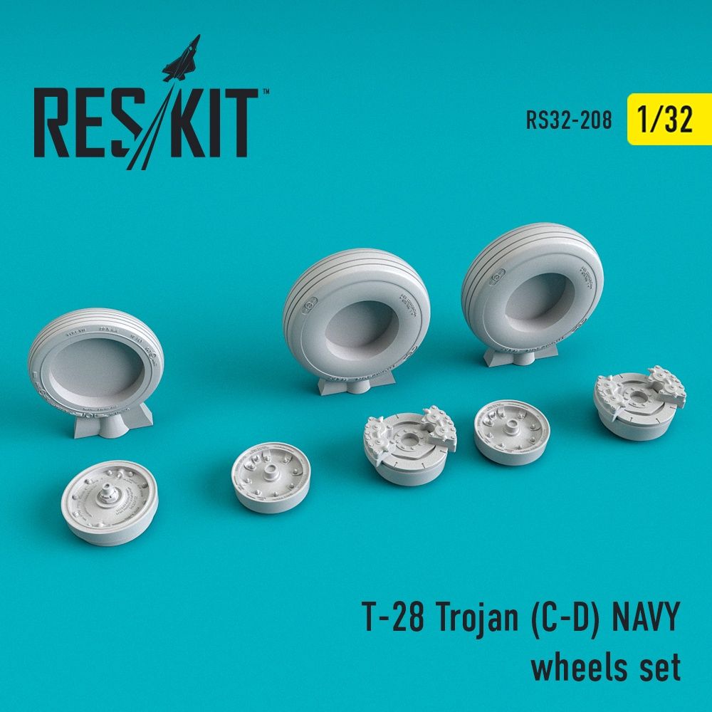 RS32-0208 - T-28 Trojan (C-D) NAVY wheels set - 1:32