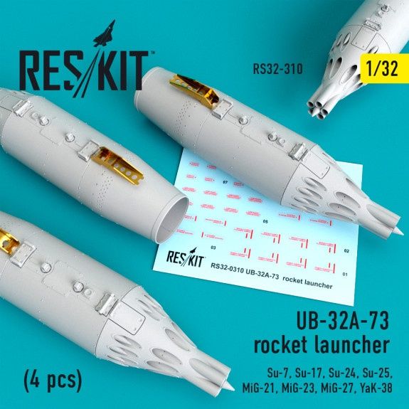 RS32-0310 - UB-32A-73 rocket launcher (4 pcs) - 1:32