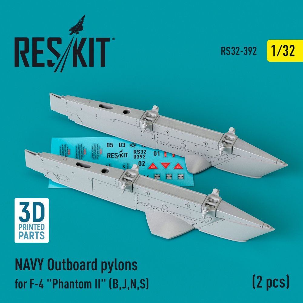 RS32-0392 - NAVY Outboard pylons for F-4 &quot;Phantom II&quot; (B,J,N,S) - 1:32