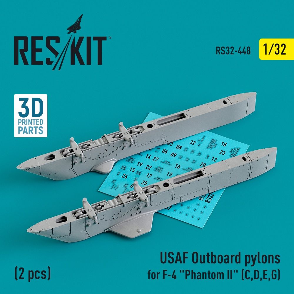 RS32-0448 - USAF Outboard pylons for F-4 &quot;Phantom II&quot; (2 pcs)  - 1:32
