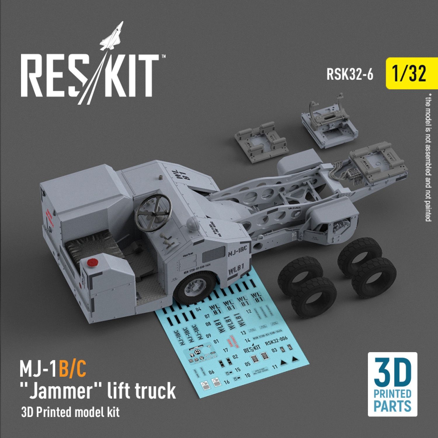 RSK32-0006 - MJ-1B/C &quot;Jammer&quot; lift truck  (3D Printed model kit)  - 1:32