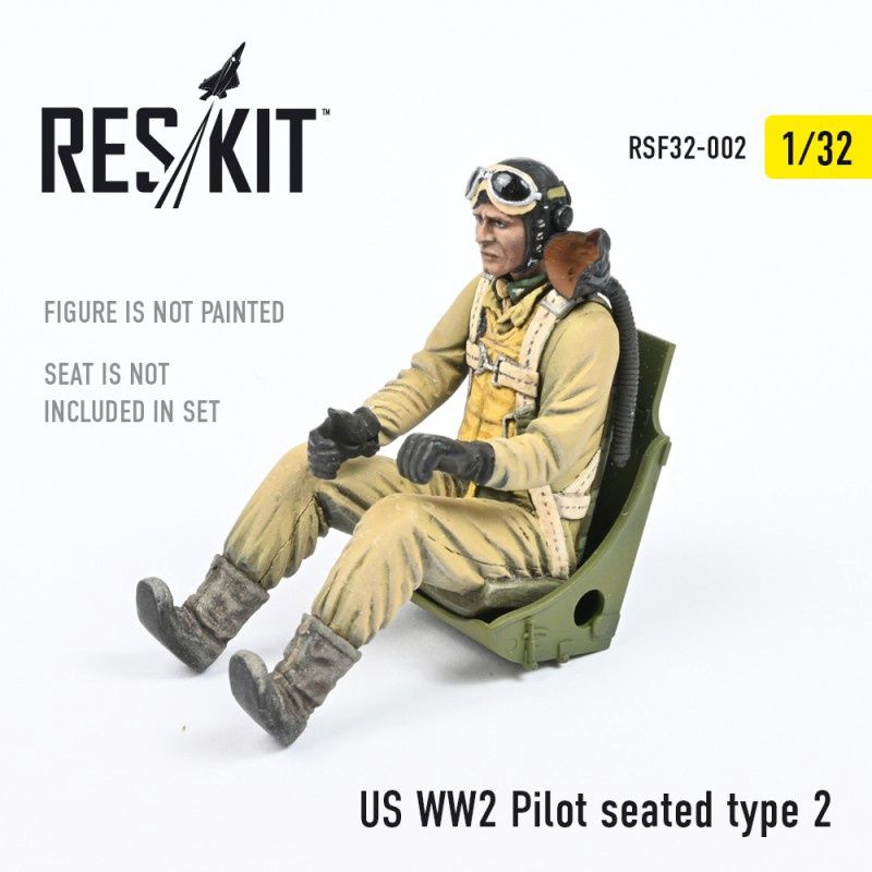 RSF32-0002 - US WW2 Pilot seated type 2 - 1:32