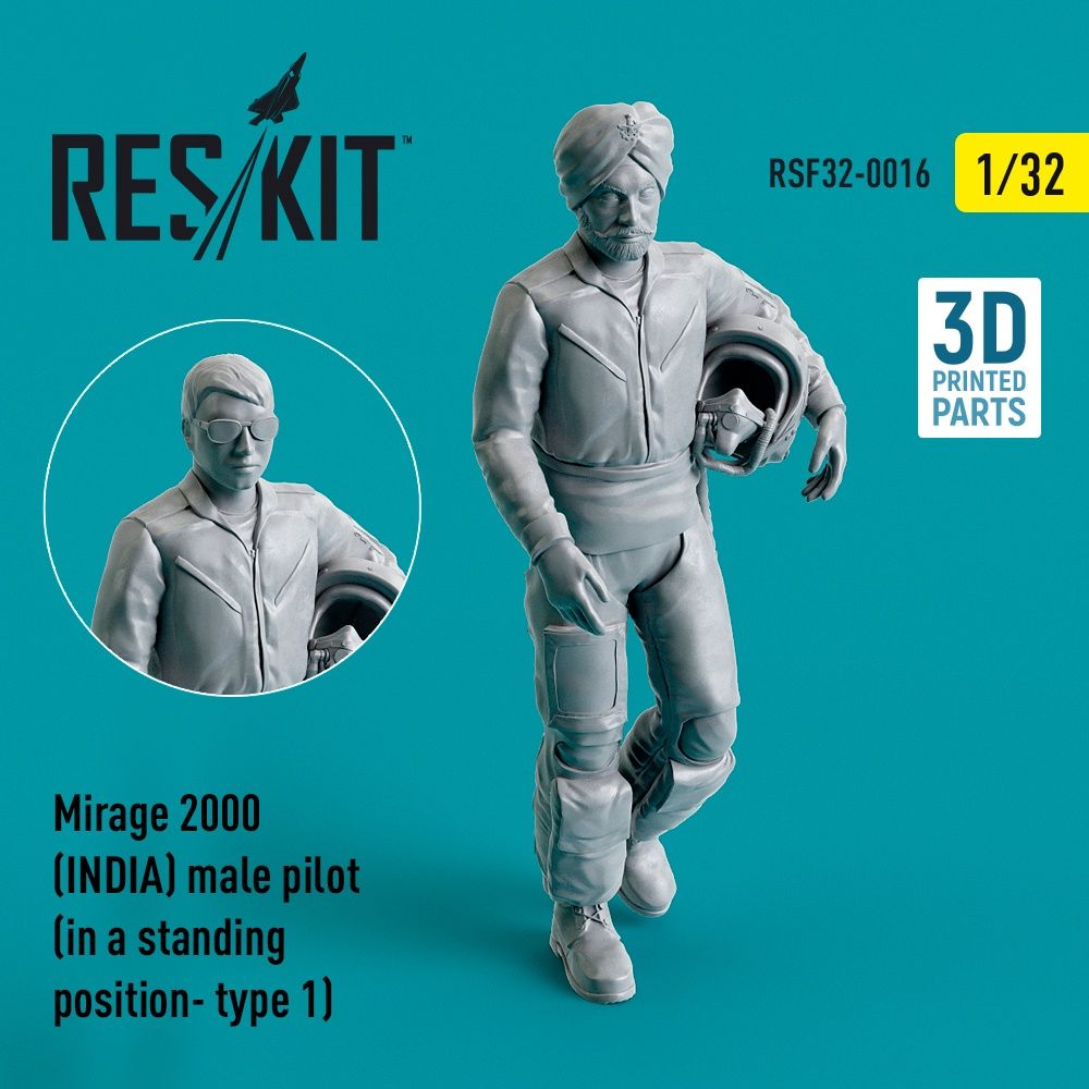 RSF32-0016 - Mirage 2000 (INDIA) male pilot (in a standing position- type 1)  - 1:32