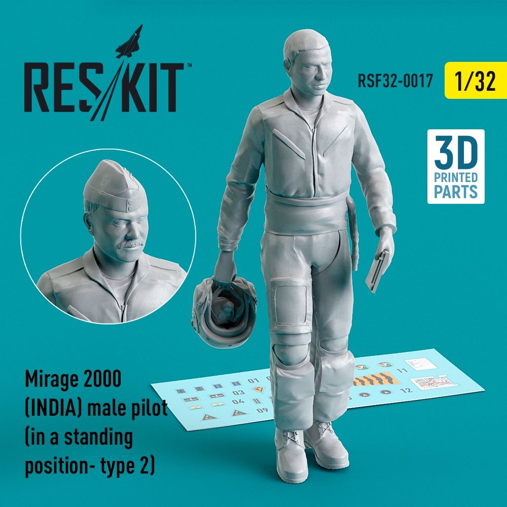 RSF32-0017 - Mirage 2000 (INDIA) male pilot (in a standing position- type 2)  - 1:32