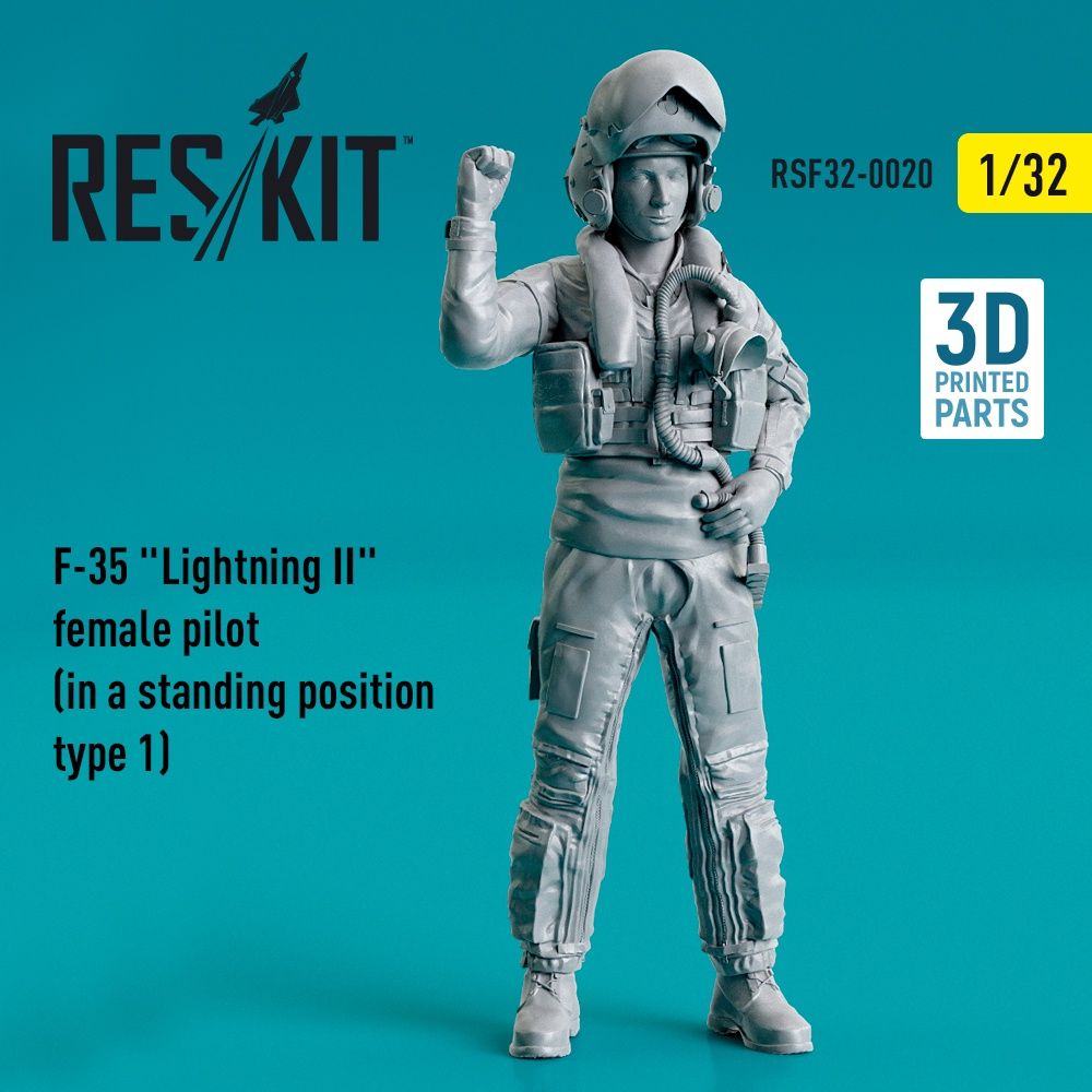 RSF32-0020 - F-35 &quot;Lightning II&quot; female pilot standing on a ladder (type 1) - 1:32