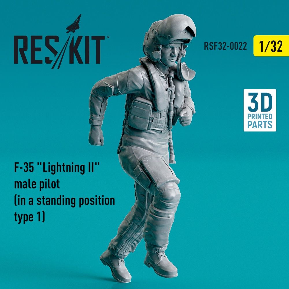 RSF32-0022 - F-35 &quot;Lightning II&quot; male pilot standing on a ladder (type 1) - 1:32
