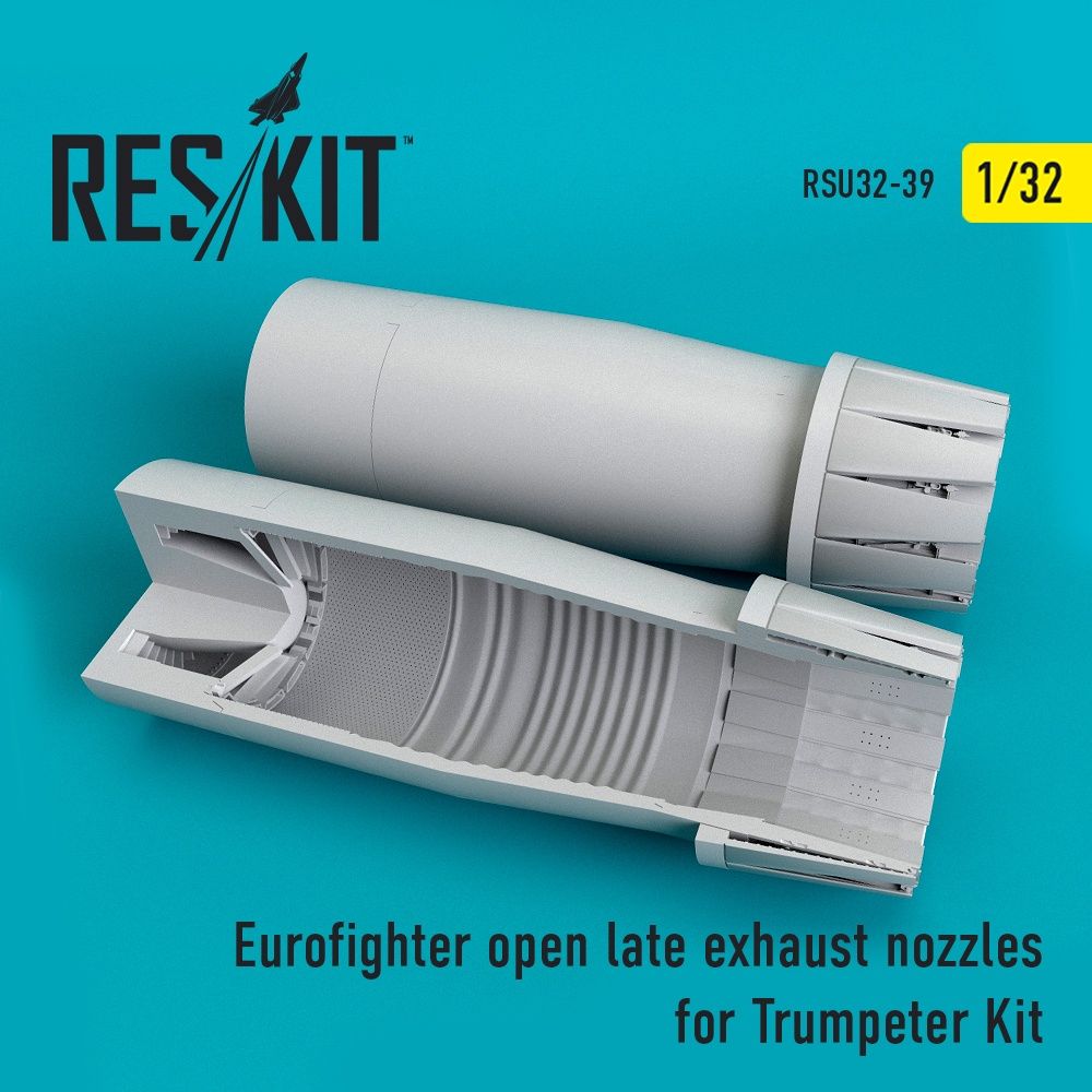 RSU32-0039 - Eurofighter open (late type) exhaust nozzles for Trumpeter Kit - 1:32