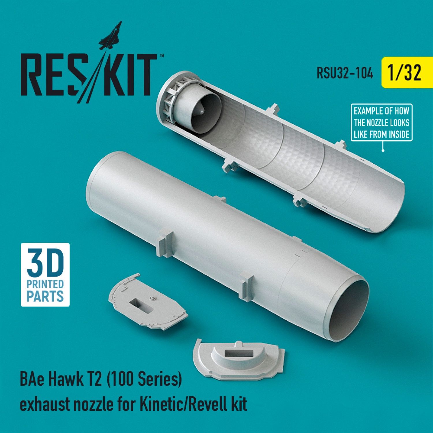 RSU32-0104 - BAe Hawk T2 (100 Series) exhaust nozzle for Kinetic/Revell kit - 1:32