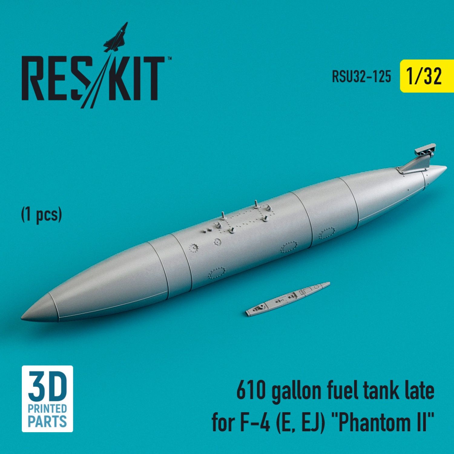 RSU32-0125 - 610 gallon fuel tank late for F-4 (E, EJ) &quot;Phantom II&quot; (3D printing) - 1:32